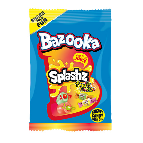 GSD Bazooka Splashz Fruity 120 g × 12 Bags