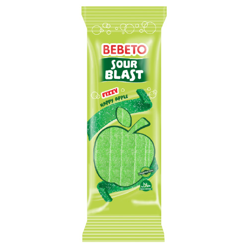 GSD Bebeto Sour Blast Fizzy Apple 180 g × 24 Bags