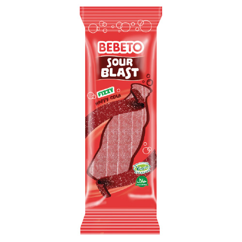 GSD Bebeto Sour Blast Fizzy Cola 180 g × 24 Bags