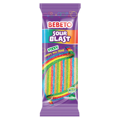 GSD Bebeto Sour Blast Fizzy Rainbow 180 g × 24 Bags