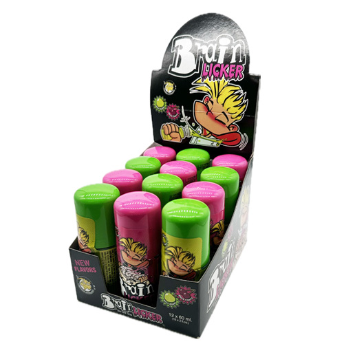 Candit Brain Licker Sour Apple/Black Cherry 60 g × 12 Bags