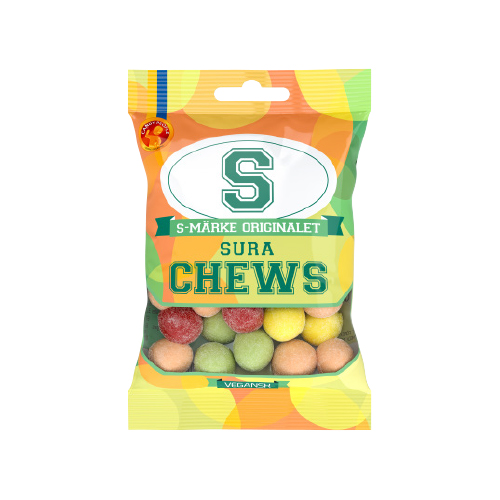 Candy People S-Märke Sour Chews 70 g × 18 Bags