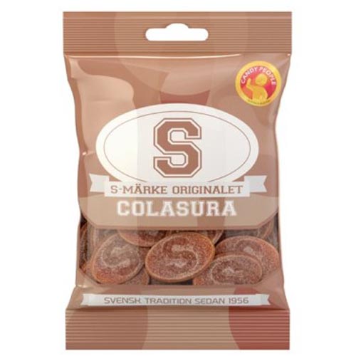 Candy People S-Märke Sour Cola 80 g × 18 Bags