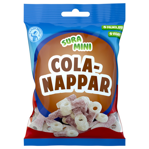Candy People Sour Mini Cola Nappies 70 g × 18 Bags