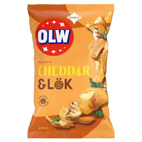 OLW Cheddar & Onion Chips 18 × 275g