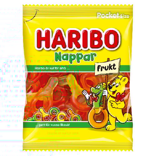 Haribo Fruit Pacifiers 80 g × 24 Bags