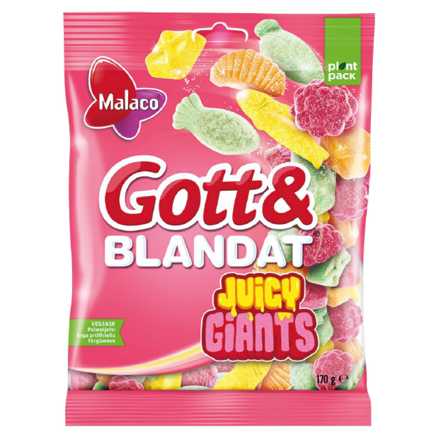 Cloetta Gott & Blandat Juicy Giants 170 g × 27 Bags