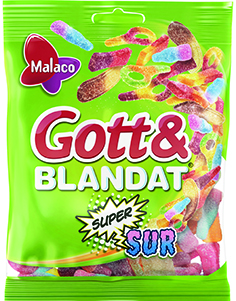 Cloetta Gott & Blandat Super Sour 130 g × 30 Bags