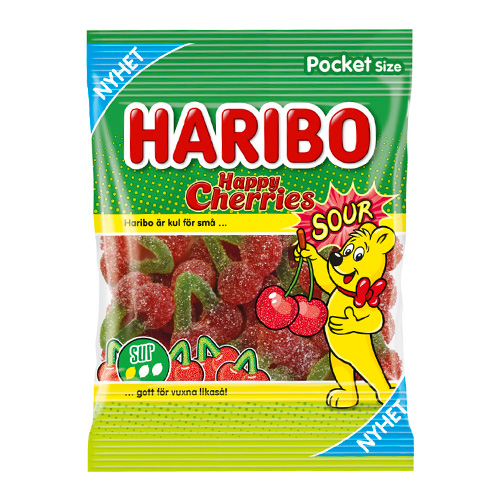 Haribo Happy Cherries Sour 75 g × 20 Bags