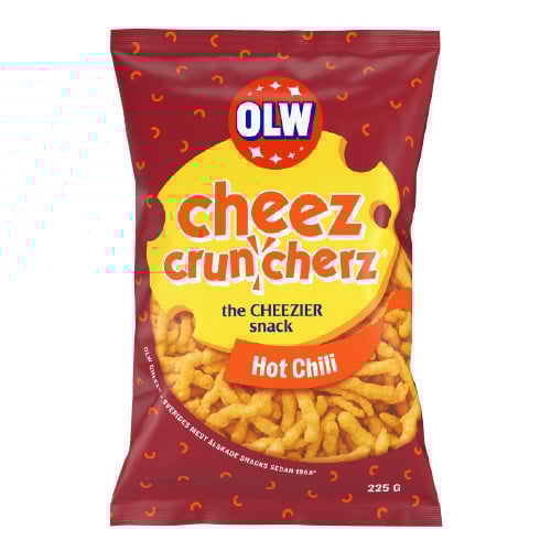 OLW Hot Chili Cheez Cruncherz 21 × 225g