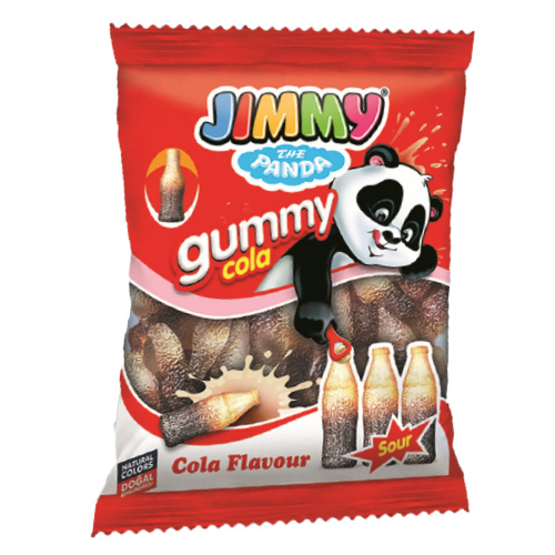 Jellioo Jimmy Sour Cola Bottle 80 g × 12 Bags