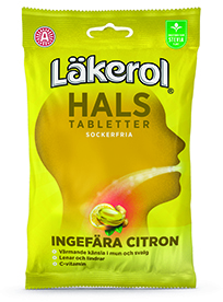 Läkerol Hals Ingefära 18 × 65g