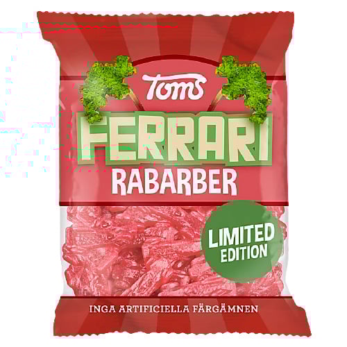 Toms Ltd Ferrari Rhubarb 120 g × 30 Bags