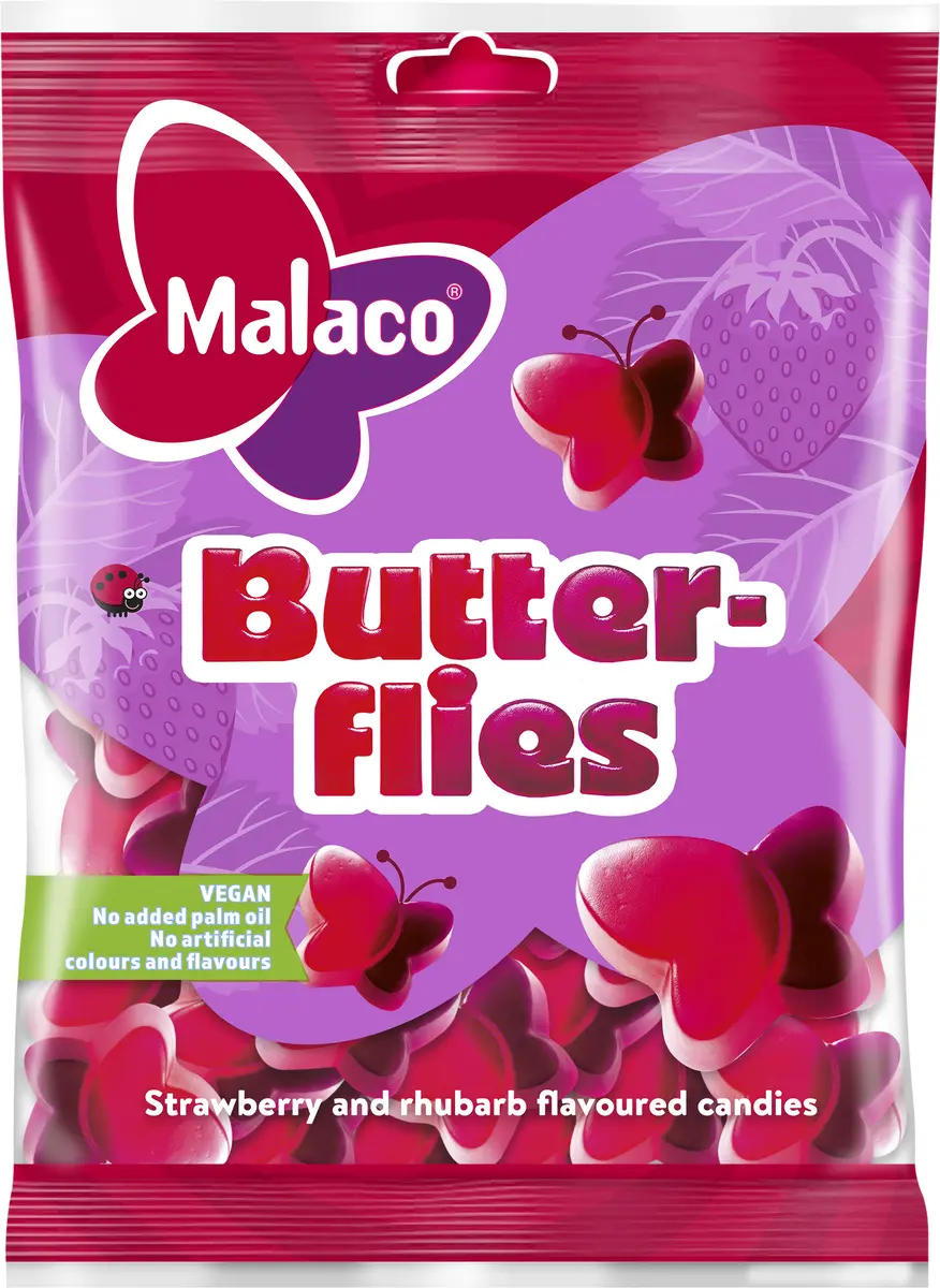 Cloetta Malaco Butterflies 28 x 95g 95 g × 28 Bags