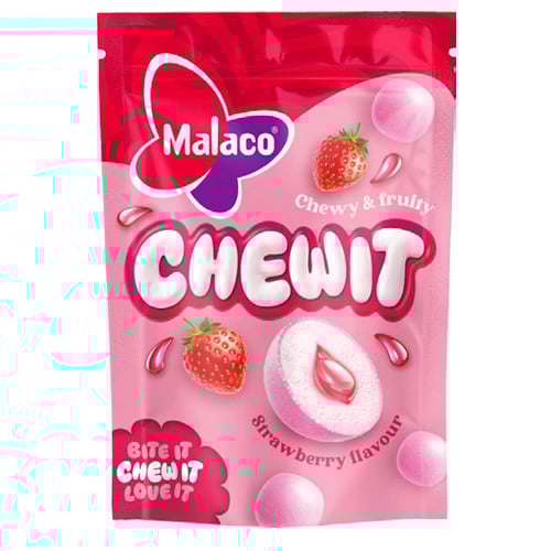 Cloetta Malaco Chewit Strawberry 115 g × 9 Bags