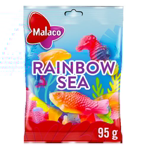 Cloetta Malaco Rainbow Sea 95 g × 28 Bags