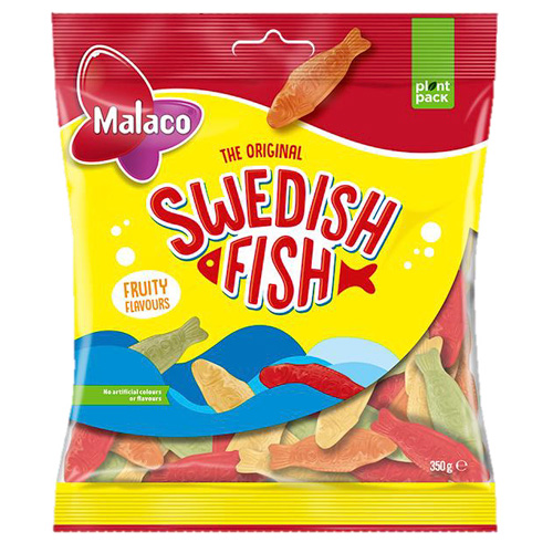 Cloetta Malaco Swedish Fish 350 g × 15 Bags