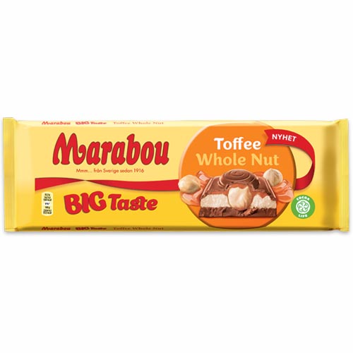 Marabou Big Taste Toffee Whole Nut 12 × 300g