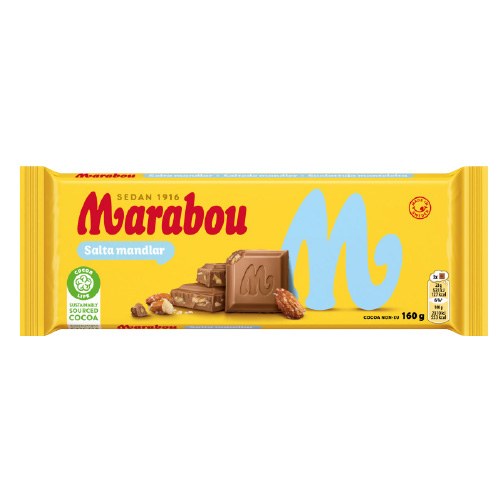 Marabou Salty Almonds Chocolate Bar 15 × 160g