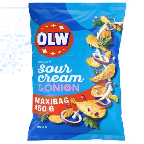 OLW Maxibag Sour Cream & Onion Chips 12 × 15.9oz