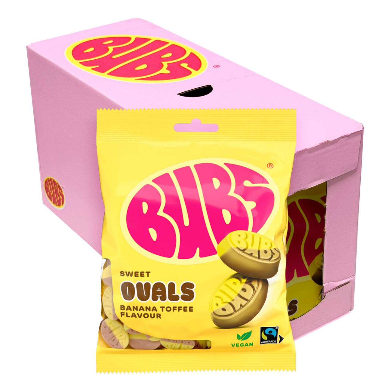 Bubs Banana Toffee Mini Ovals 90 g × 12 Bags
