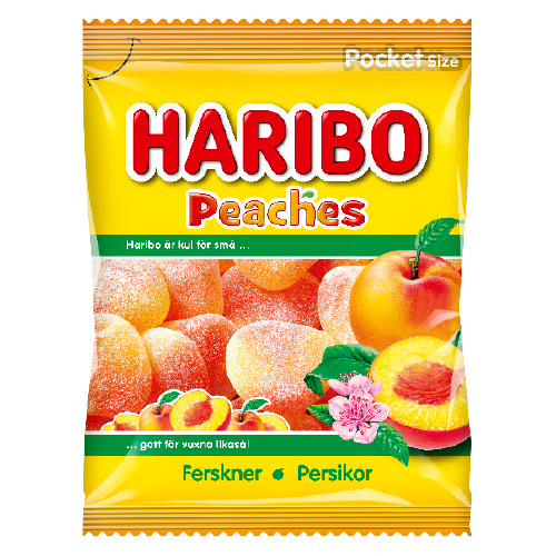 Haribo Peaches 80 g (2.8 oz) × 24 Bags