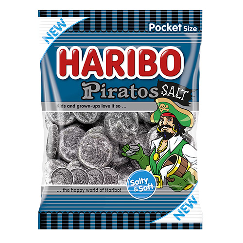 Haribo Piratos Salt 70 g × 28 Bags