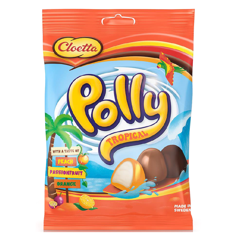 Cloetta Polly Tropical 150 g × 24 Bags