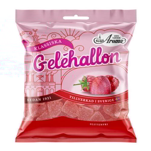 Aroma Godisfabriken Aroma Raspberry Jellies 80 g × 20 Bags