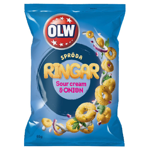 OLW Rings Sour Cream & Onion 24 × 85g