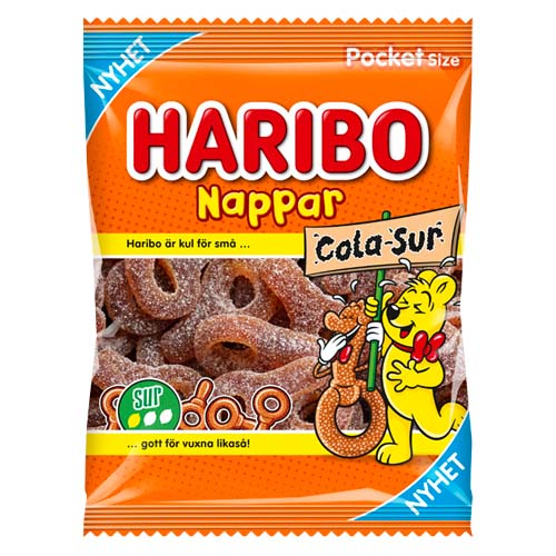 Haribo Sour Cola Pacifiers 70 g × 22 Bags