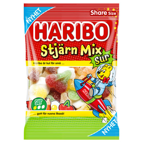 Haribo Sour Star Mix 150 g × 14 Bags