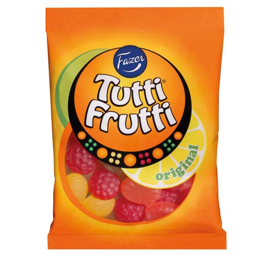 Fazer Tutti Frutti Original Gelatine-Free 120 g × 24 Bags