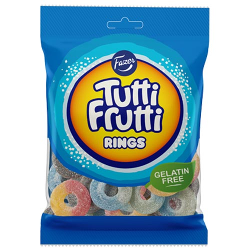 Fazer Tutti Frutti Rings 120 g × 24 Bags