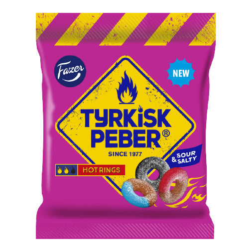 Fazer Tyrkisk Peber Hot Rings 120 g × 12 Bags